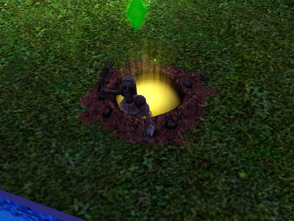 Simbot w dziurze.