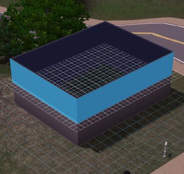 1
Budujemy prostą bryłę, koniecznie bez fundamentów, z minimum dwoma piętrami. (Zaznaczyłam piętra na niebiesko i szaro).